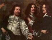DOBSON, William The Painter with Sir Charles Cottrell and Sir Balthasar Gerbier dfg Spain oil painting reproduction